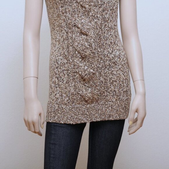 Inc Cowl Neck Cable Knit Tunic Sweater Tan Women Size M - Picture 5 of 8